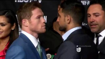 Conferencia de prensa previo a la pelea de Canelo vs Khan