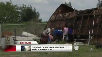 Vientos ocasionan severos daños materiales en Edinburg