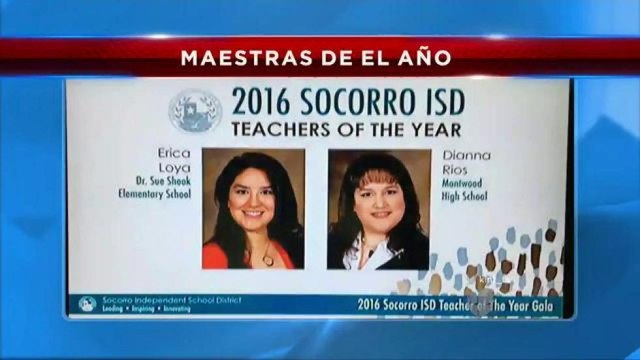 Maestras del año en el distrito escolar de Socorro