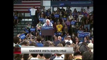 VIDEO:Bernie Sanders visita Santa Cruz