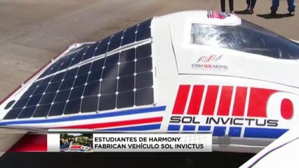 Estudiantes de Harmony fabrican vehículo sol invictus