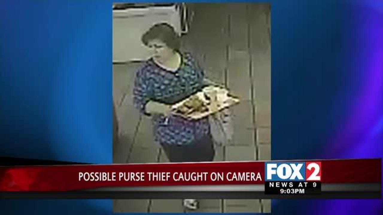 A possible purse snatcher is caught on camera