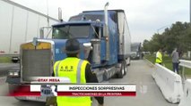 Inspecciones a camiones de transporte en la Frontera para control de contaminacion