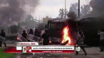 VIDEO: Siguen surgiendo imágenes de los enfrentamientos del Domingo entre civiles y policías en Oaxa