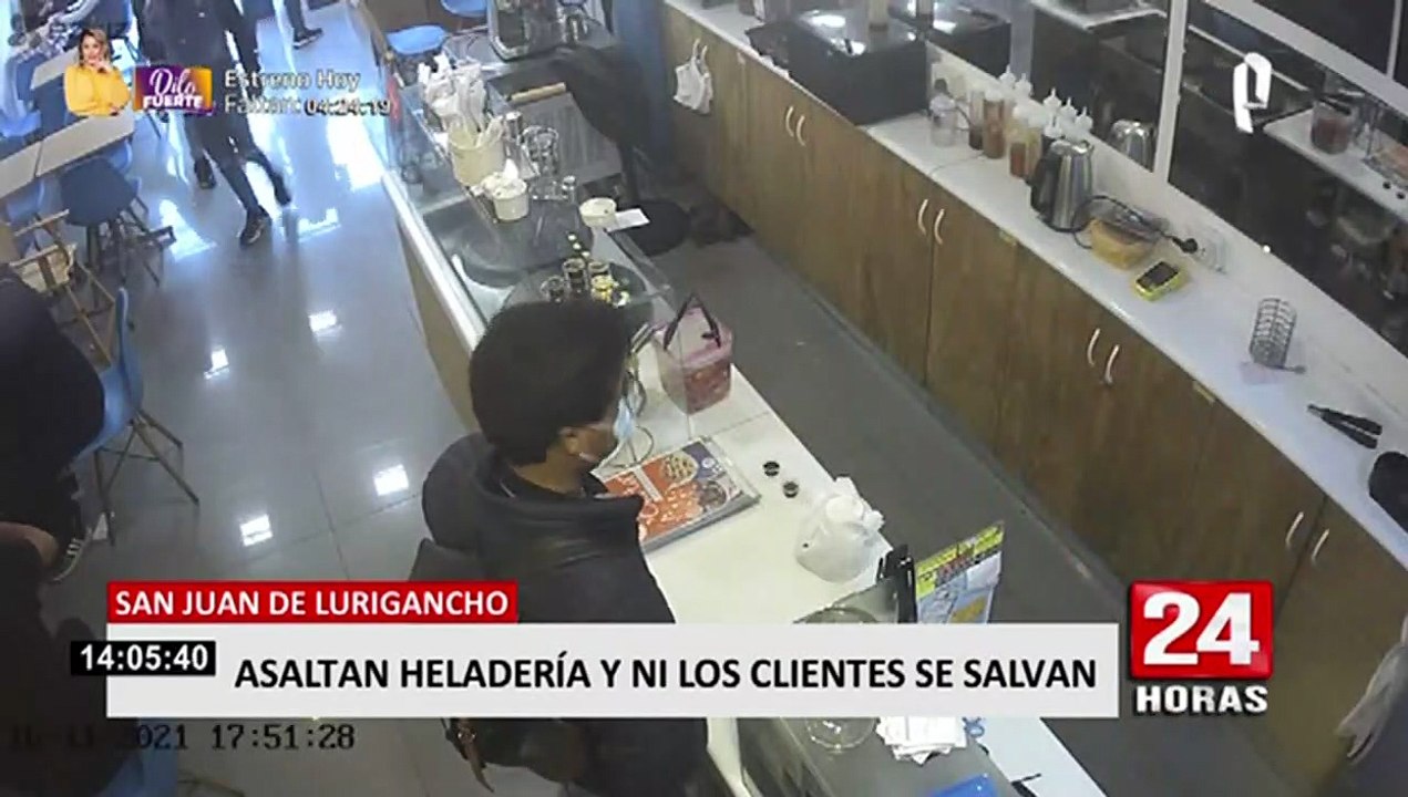 SJL: delincuentes ingresan a heladería y vacían caja registradora