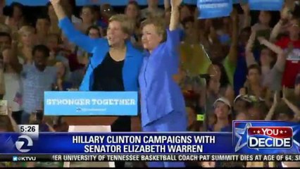 CLINTON HITS CAMPAIGN TRAIL WITH WARREN