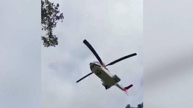 Helikopter Rombongan Jokowi Rusak Pohon dan Warung