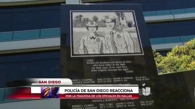 San Diego Reacciona a las emboscadas mortales contra policias en Dallas