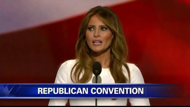 MELANIA TRUMP'S CONVENTION SPEECH MARRED BY PLAGIARISM CHARGES.