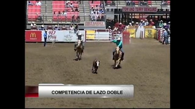 VIDEO: Competencia de lazo doble en el rodeo de Salinas