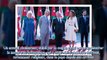 Rania de Jordanie - la reine sublime en robe manteau avec le prince Charles et Camilla Parker Bowles