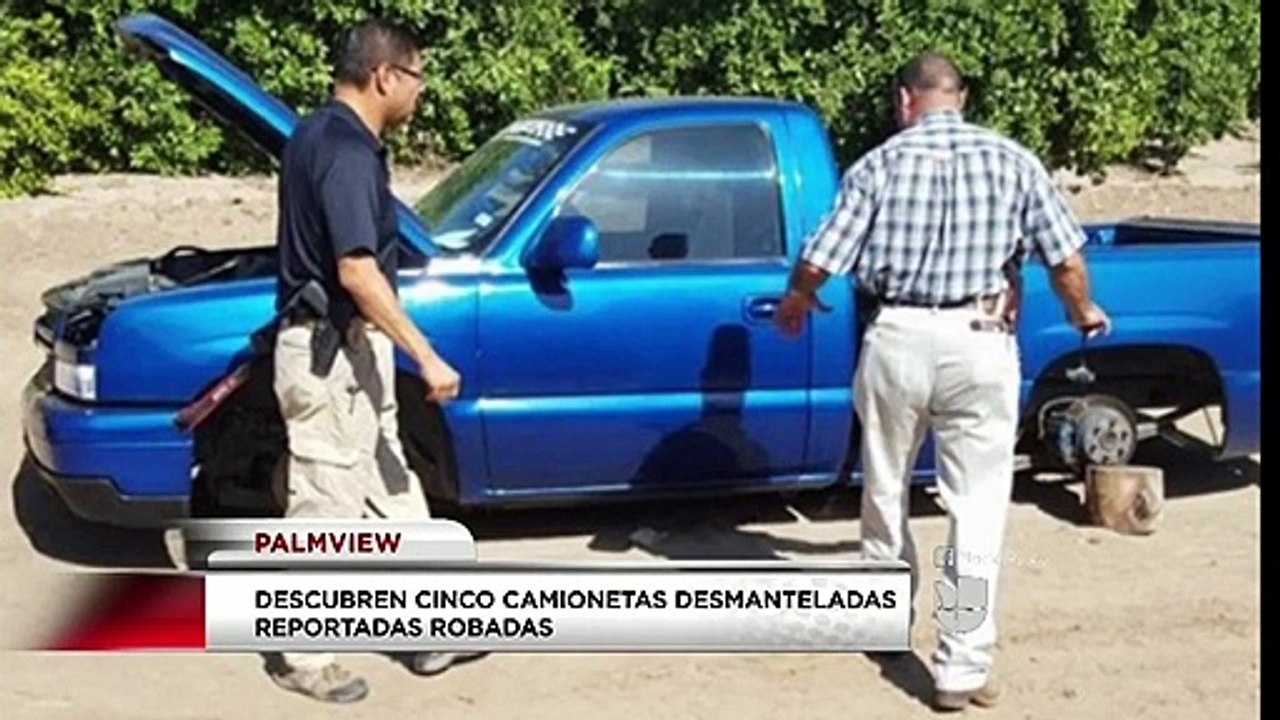 Encuentran cinco camionetas desmanteladas en Palmview