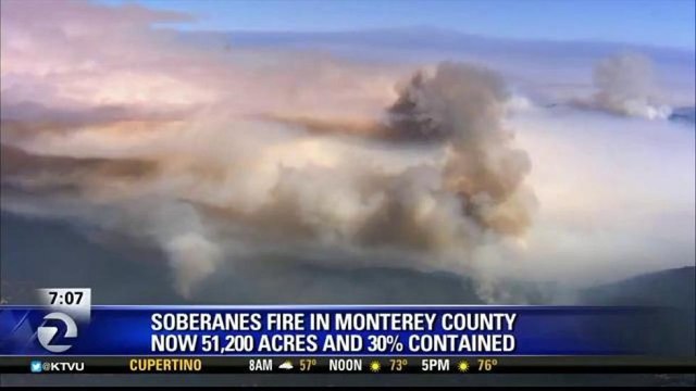 FIREFIGHTERS GAINING UPPER HAND ON SOBERANES FIRE