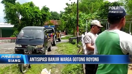 Antisipasi Terjadinya Banjir, Polsek Tawangsari Ajak Warga Masyarakat Bersihkan Kali Buntung