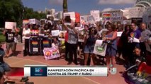VIDEO: Protestas en contra de Trump y Rubio