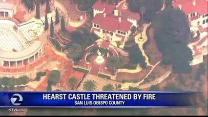 HEARST CASTLE THREATENED BY FIRE