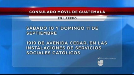 Consulado móvil de Guatemala visitará Laredo