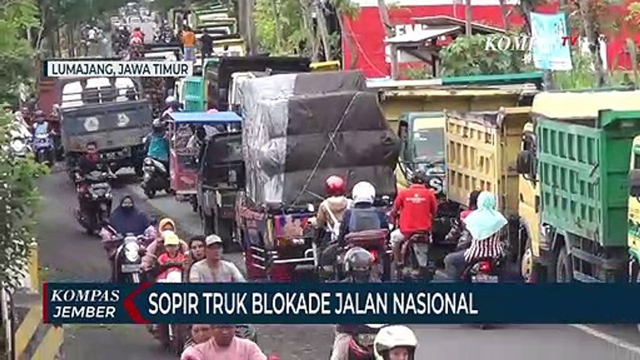 Tidak Diberi Akses Jalan ke Tambang Pasir, Sopir Truk Blokade Jalan Nasional