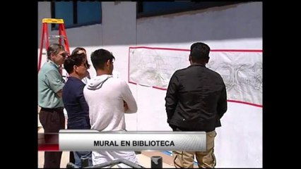 VIDEO: Mural en biblioteca es realizado por organizaciones de jóvenes con profundo mensaje