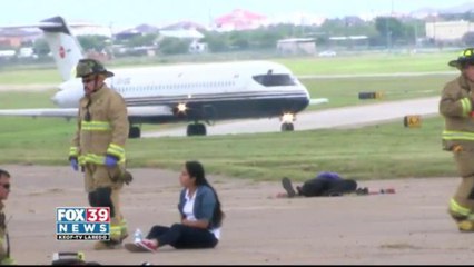 FAA Disaster drill involves airplane falling down
