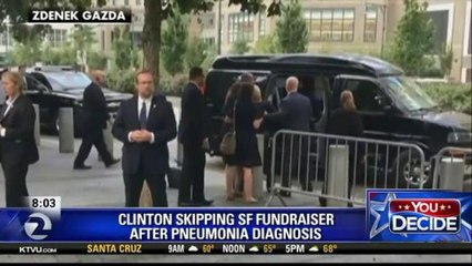 CLINTON SKIPS SF FUNDRAISER AS SHE RECOVERS FROM PNEUMONIA
