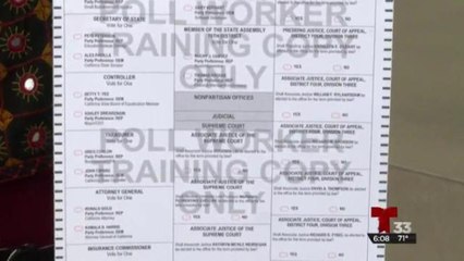 Cuatro hojas comprenden las boletas electorales para California