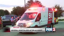 Several Hospitalized After Three Car Accident