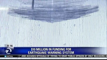 GOV. BROWN SIGNS OFF ON $10 MILLION FOR EARTHQUAKE WARNING SYSTEM