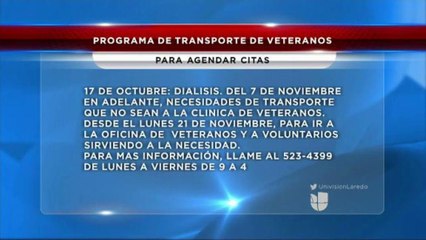 Vuelve a brindar servicios el Programa de Transportación para Veteranos