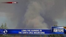 FIRE CREWS BATTLING FLAMES IN SANTA CRUZ MOUNTAINS