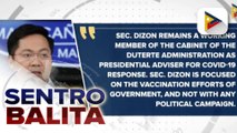Palasyo: Sec. Dizon, nananatiling bahagi ng gabinete ni Pangulong Duterte