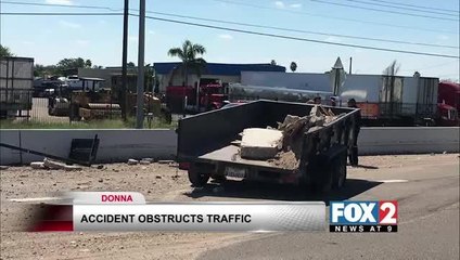 Traffic Backed-Up After Accident in Donna