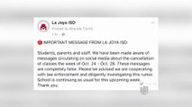 Continúan las falsas amenazas en redes contra el distrito escolar de La Joya