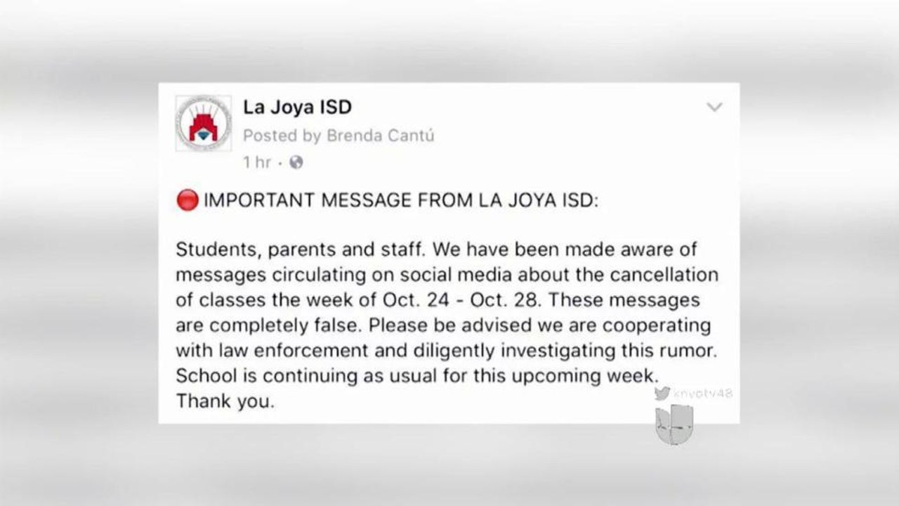 Continúan las falsas amenazas en redes contra el distrito escolar de La Joya