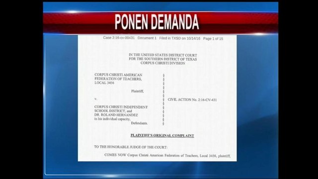 Demandan al Superintendente del Distrito Escolar en Corpus Christi.