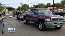A truck carrying stolen property involved in accident