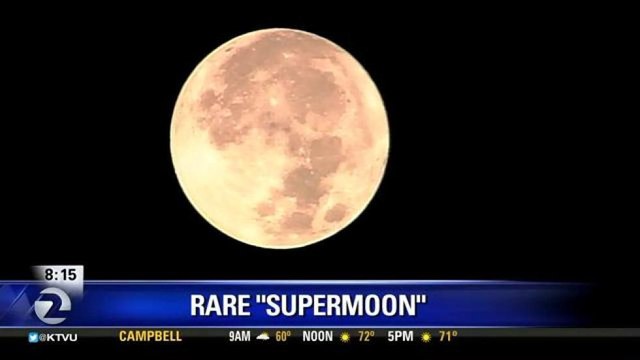 RARE SUPERMOON SHINES ABOVE EARTH