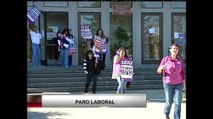 VIDEO: Empleados de la corte del condado de Santa Cruz se van a la huelga