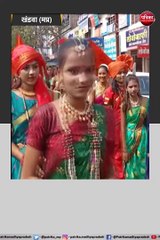 खंडवा: महारानी लक्ष्मी बाई के रूप में निकली युवा शक्ति