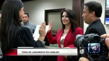 Toma juramento a su cargo de regidora del Distrito 5