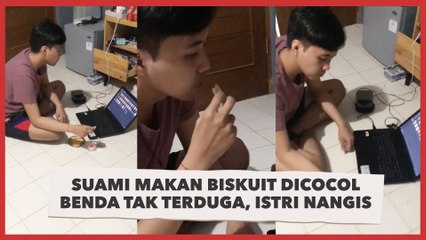 Viral Suami Makan Biskuit Dicocol Benda Tak Terduga, Istri Auto Nangis Kejer