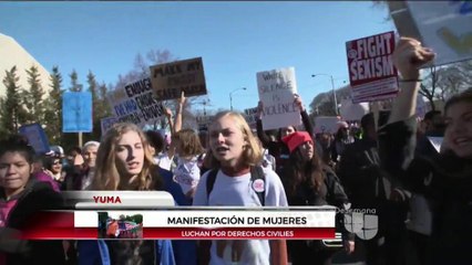 Marcha de mujeres en Yuma