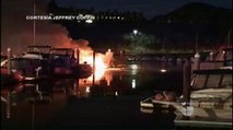 VIDEO: Incendio en puerto de Santa Cruz