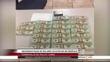 Decomisan miles de dólares que estaban ocultos en un vehículo