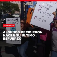 Decenas marchan en un último esfuerzo contra el triunfo de Trump