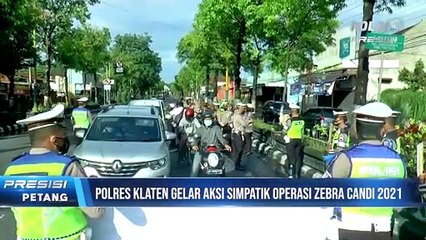 Polres Klaten Gelar Aksi Simpatik saat Operasi Zebra Candi 2021