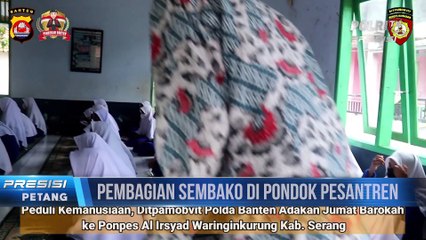 Ditpamobvit Polda Banten Berbagi di Ponpes Al Irsyad Waringin Kurung