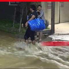 Fuerte fuga de agua deja las calles de North Park como ríos