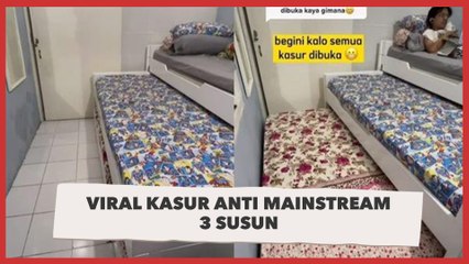Viral Kasur Anti Mainstream 3 Susun, Publik: Yang Tidur Paling Atas Kasta Tertinggi