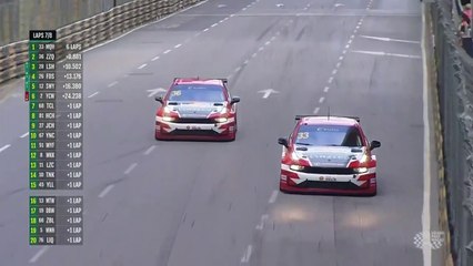 TCR Macau 2021 Race 1 Final Laps Teammates Ma Zhang Battle Win Tian Crash